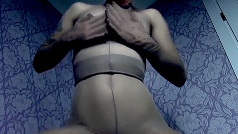 Encasement, tights, black nylon